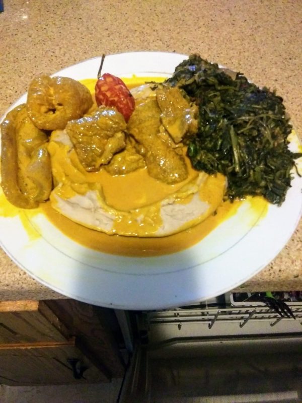 African dishes - Achu Soup And Meat - General Education For All And Entertainment