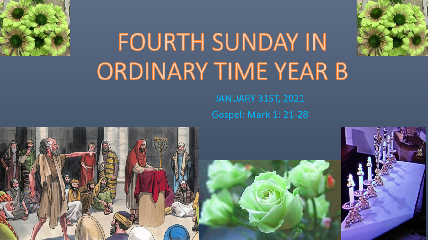 Fourth Sunday in Ordinary Time Year B Gospel in Language English and in Nkwen Languages